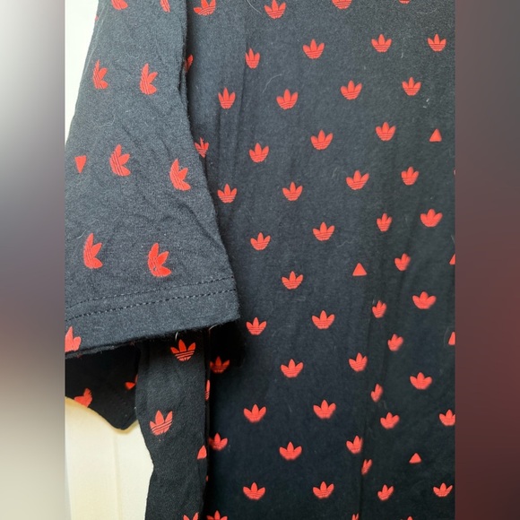 Adidas Men’s Size 2X Invader Black Short Sleeve Tee NWOT 100% Cotton Orange Logo - Picture 2 of 6